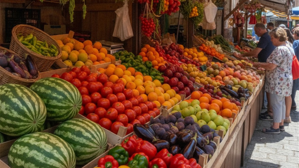 alimentos de temporada agosto mercado espana