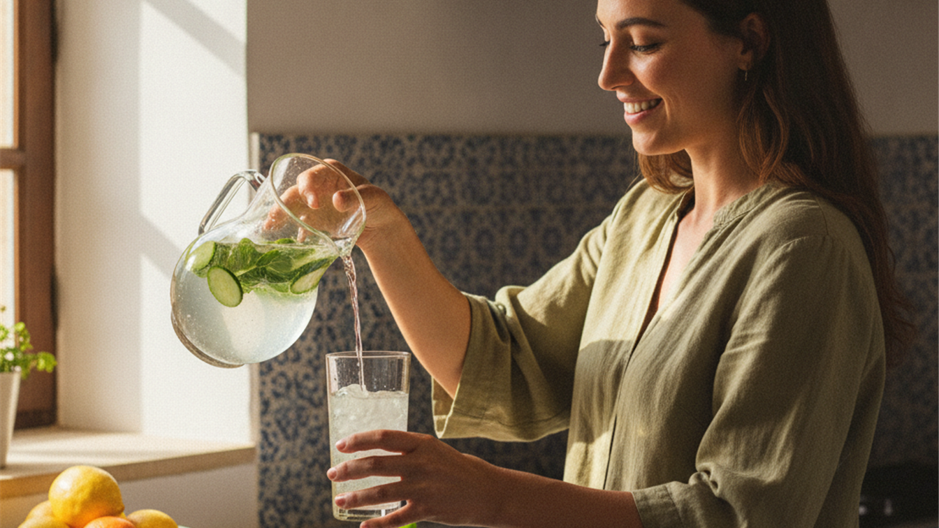 agua infusionada saludable receta