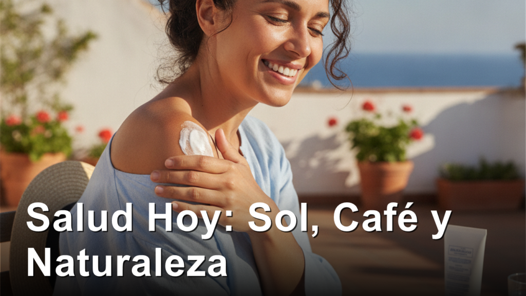 Mujer espanola aplicando protector solar en verano como rutina de cuidado de la piel