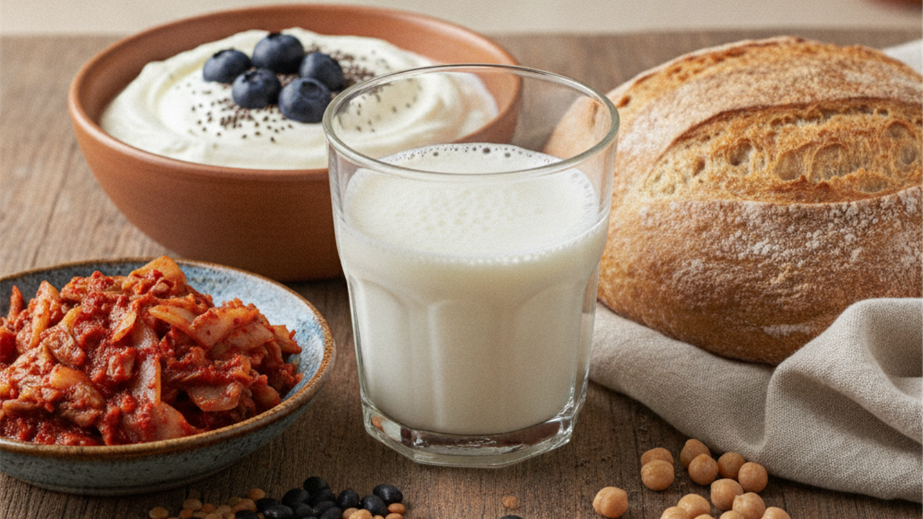 alimentos fermentados microbiota intestinal kefir probioticos