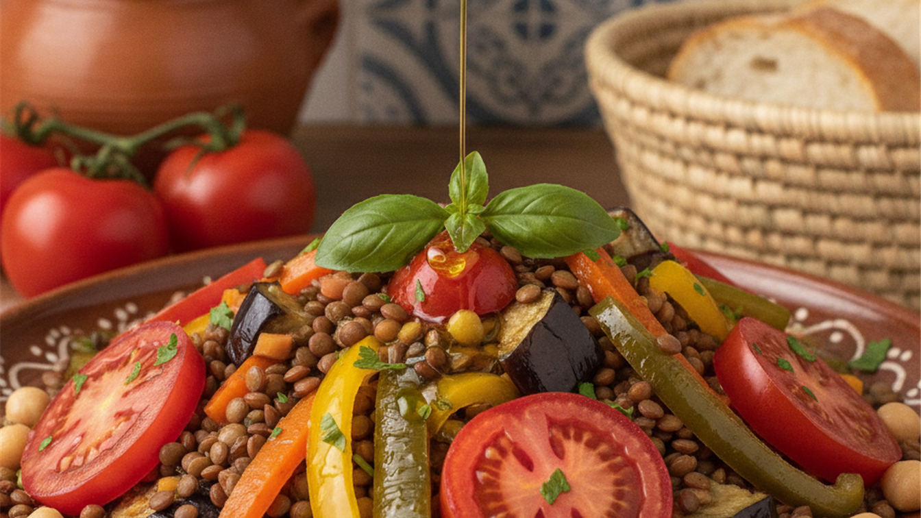 Dieta mediterranea verduras frescas espana