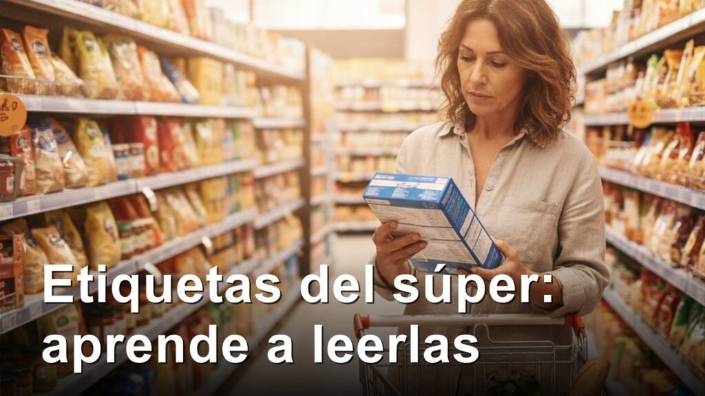 leer etiquetas nutricionales en el supermercado en Espana