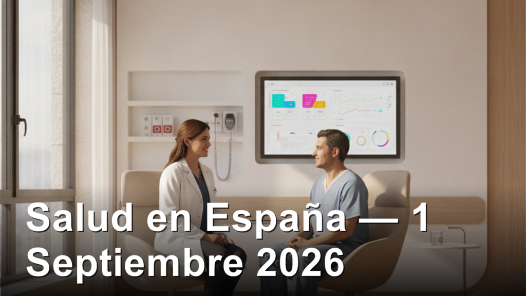 Noticias salud Espana 1 septiembre 2026