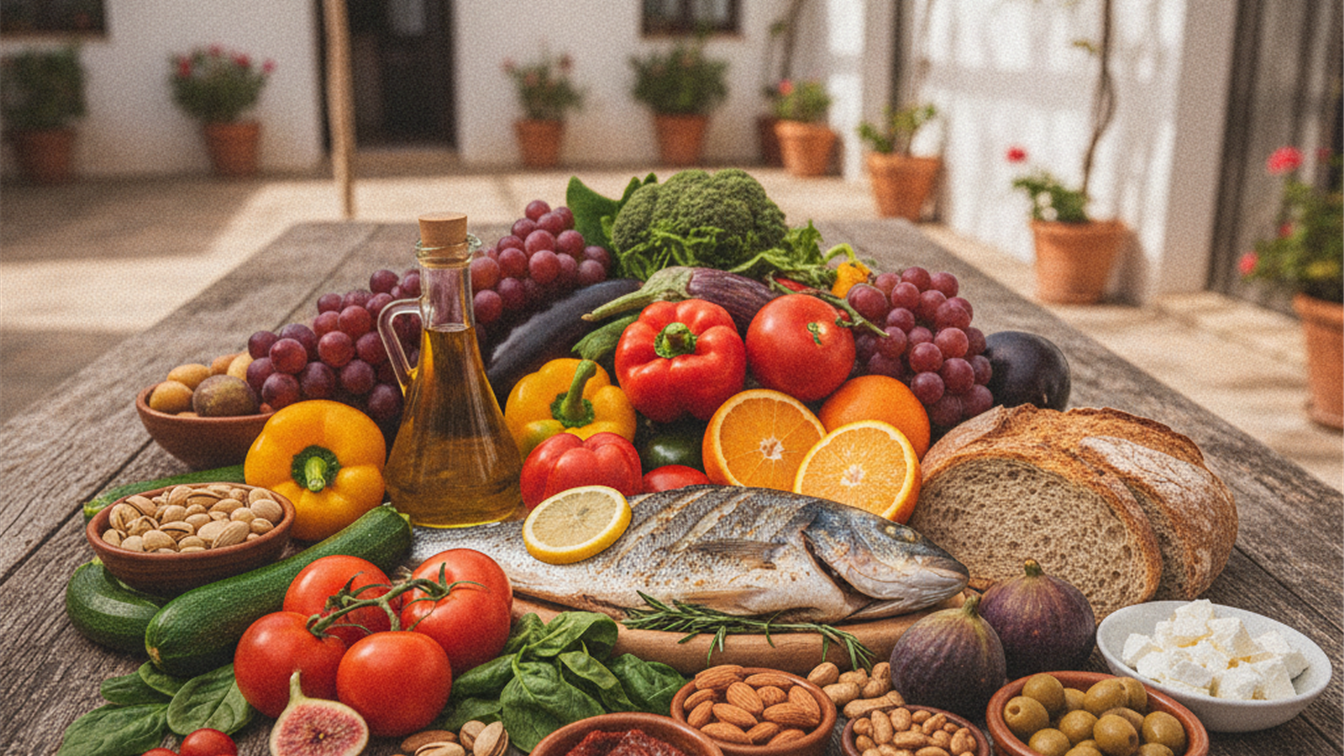 Alimentos saludables dieta mediterranea Espana