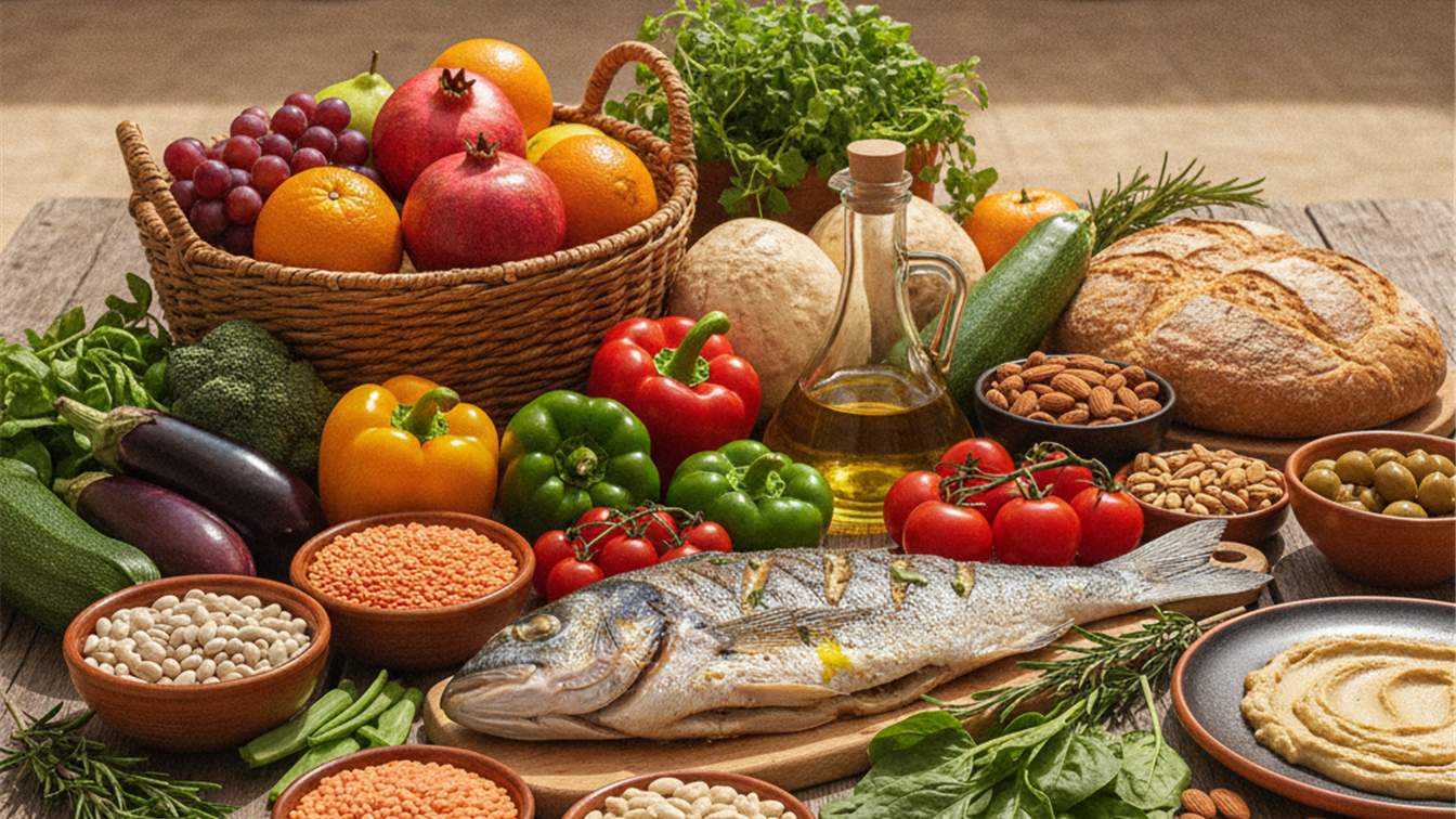 Dieta mediterranea alimentos saludables para la salud cerebral