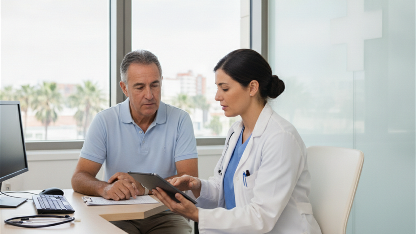 Consulta medica en hospital espanol
