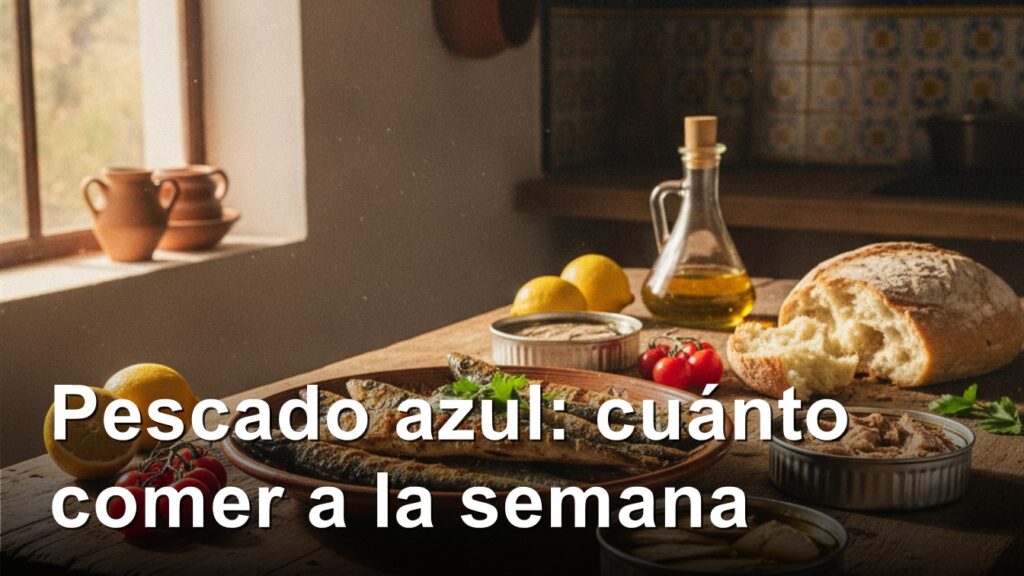 pescado azul y conservas sardinas en la mesa
